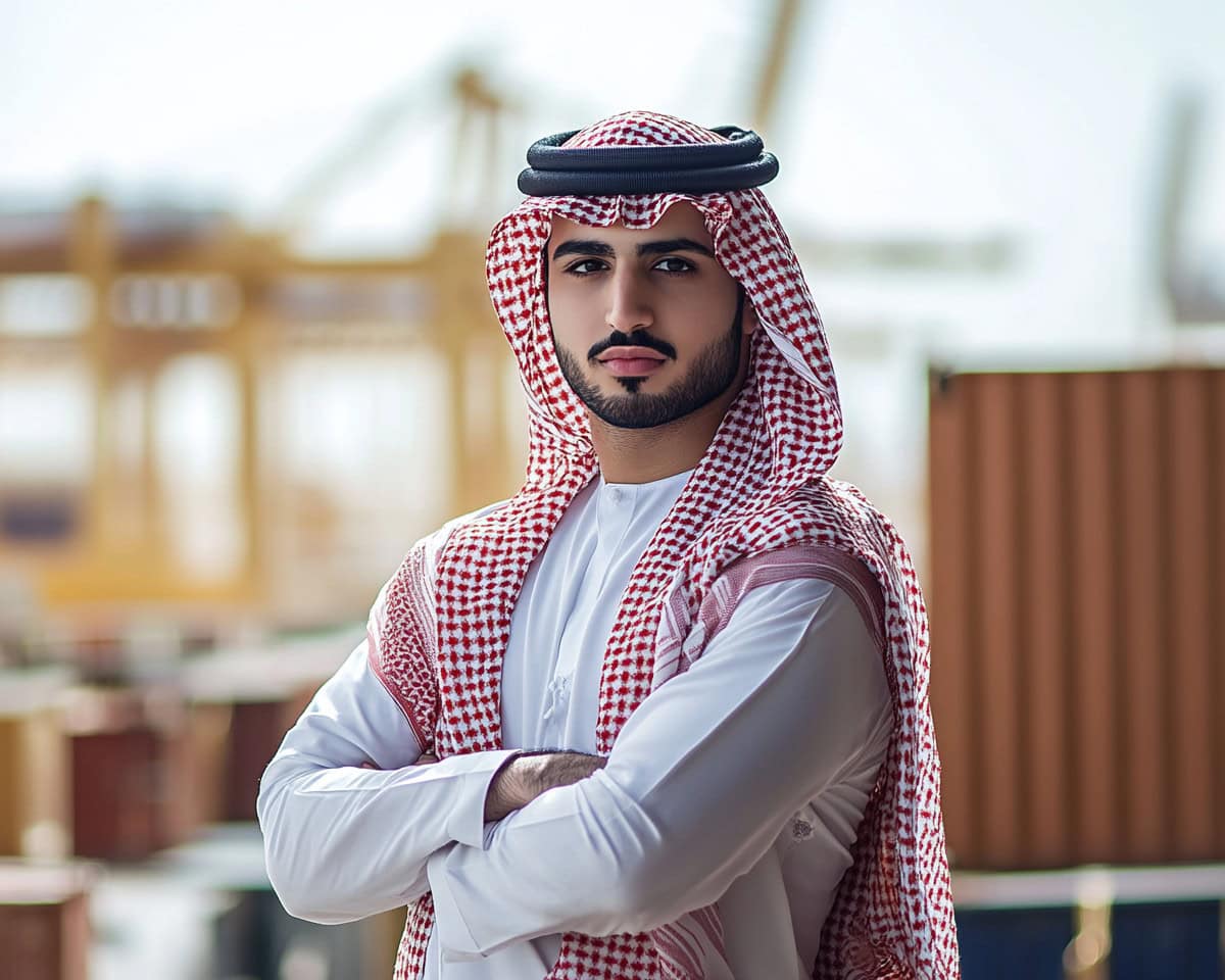 الشاب احمد في عمله